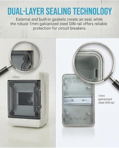 Circuit Breaker Box, IP66 Distribution Protection Box (AT-4 Way) - size: 4 - 128x200x100MM