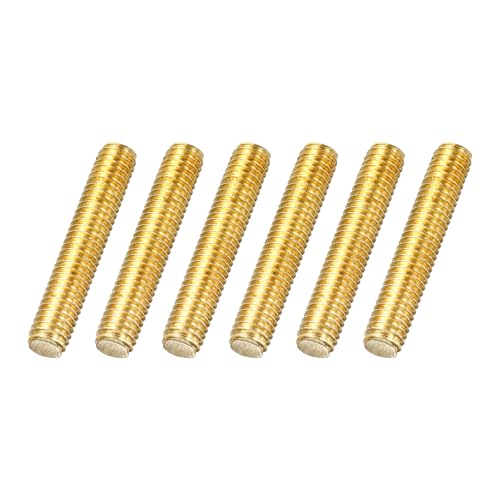 MECCANIXITY 6Pack M6x30mm Fully Threaded Rod Brass Right Hand All Thread - size: M6x30mm