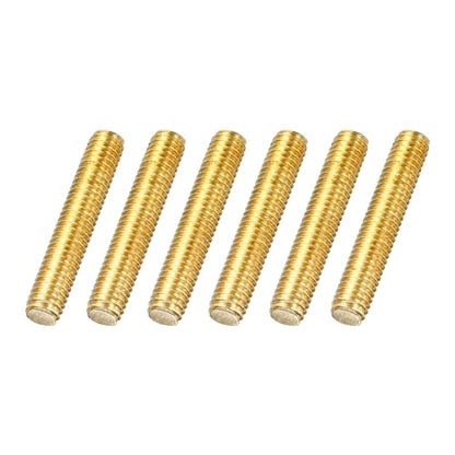 MECCANIXITY 6Pack M6x30mm Fully Threaded Rod Brass Right Hand All Thread - size: M6x30mm