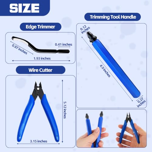 13PCS Deburring Tool Kit with 11pcs Steel Blades & Wire Cutter – Burr Removal Tool for 3D Printing, Metal, Plastic, PVC Pipes, Copper