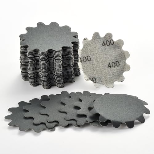 2 Inch Sanding Discs 50Pcs, 400 Grit Flex Edge Wavy Sandpaper - style: 400 Grit