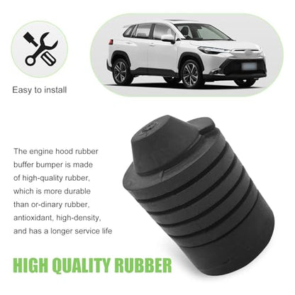2 PCS Hood Stop Bumpers, Rubber Front Hood Stop Bumpers Buffer, Engine Cover Bumper Damping Cushion Stoppers, Universal for Most Cars, Trucks, SUVs (Black)