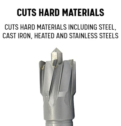 Drill America 1-1/4" X 2" Carbide Tipped Annular Cutter with Pilot, CTC Series - size: 1-1/4", style: 2" Depth of Cut