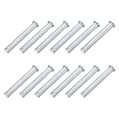 uxcell 12Pcs M10 x 70mm Single Hole Clevis Pins, Zinc-Plated Carbon Steel Flat Head Hitch Pins for Trailer Latch, Mechanics Repair, Furniture Installation, Industrial Equipment - size: M10 x 70mm