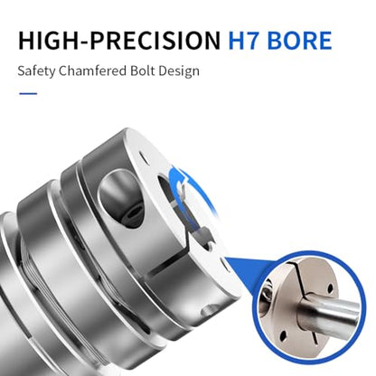 12mm to 12mm Flexible Diaphragm Coupling, D32 L28 Aluminium 1 Diaphragm Motor Shaft Coupler for 3D Printer CNC Machine Servo Stepped Motor - color: FDC-32x28-12x12