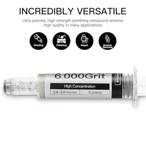 Diamond Paste Polishing Compound for Lapping and Stropping, 6,000 Grit, 5 G - size: 30% concentration, style: 6,000Grit