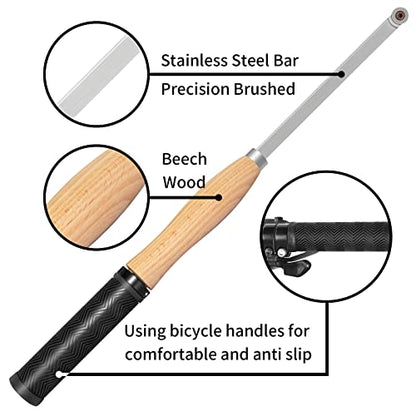 Full Size Carbide Tipped Wood Lathe Turning Tool Set with Rubber Handle