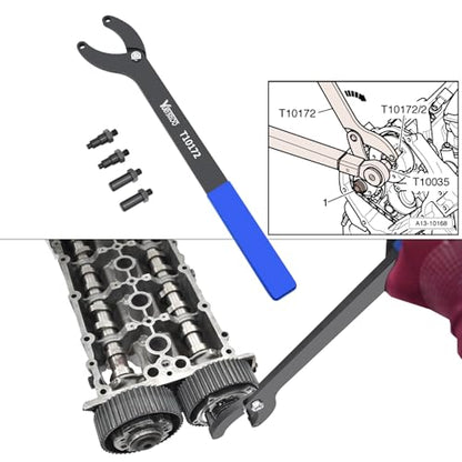 Engine Timing Belt Change Tool Kit Against Timing Pulley Holder Tool