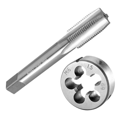 Metric Tap and Die Set M16 x 1.5mm HSS Machine Thread Tap and Alloy Steel Round Die Right Hand