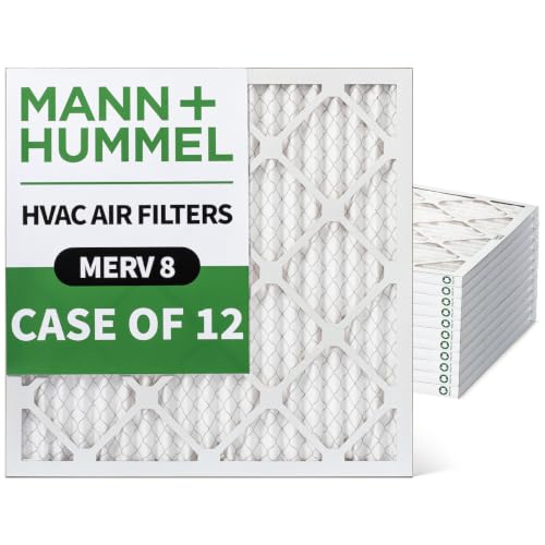 MANN+HUMMEL 16x16x1 MERV 8 Pleated 1" AC Furnace Air Filter. Case of 12 - style: 16 x 16 x 1