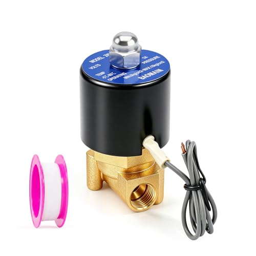 BAOMAIN 1/4" PT Brass Solenoid Valve DC 24V Normally Closed Valve - color: Normally Closed, size: DC24V