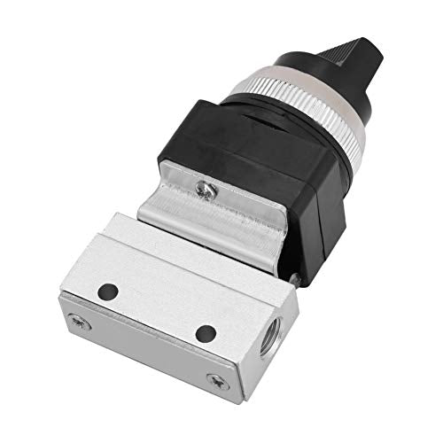 MOV 01 2 Position 2 Way G1/8 Hand Controlled Pneumatic Valve, Mechanical Air Control Valve for Pressure Systems, Compact Manual Actuation with Quick Connect Fittings