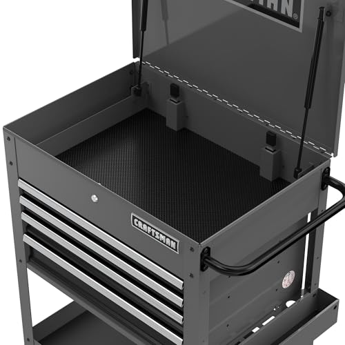 CRAFTSMAN Tool Chest with Wheels, Rolling Cart with Drawers, Power Outlets and USB Port, Steel Storage Tool Cabinet with 4 Drawers, Toolbox on Wheels, Supports up to 700 lbs, Grey (CMST98276GB) - color: Grey