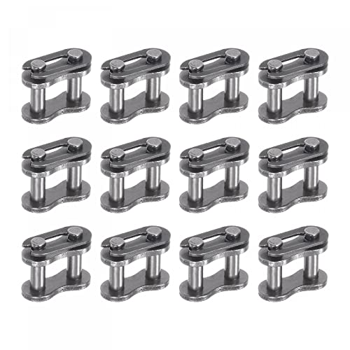 uxcell 16Pcs #25 Chain Master Connector Link Roller, 1/4" Pitch Carbon Steel, Standard Connecting Split Links for 04C Chain - size: #25
