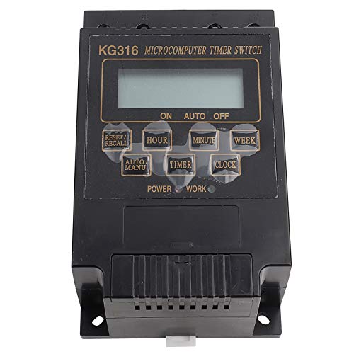 Eujgoov Digital Timer Switch, 10 On Off Weekly Programmable 110V