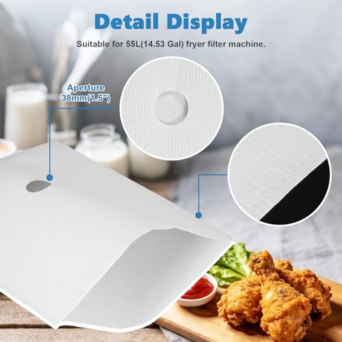 MXBAOHENG Fryer Filter Paper, Envelope Style, 13.6 x 17.3 Inch, 100PCS - size: M