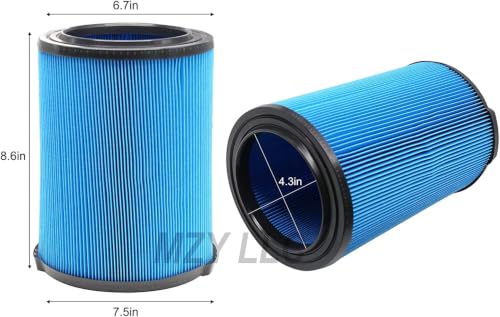 VF5000 3-Layer Pleated Paper Vacuum Filter for RIDGID 5-20 Gallon Vacuums - size: 2 PACK VF5000+2 PACK VF3502 BAG