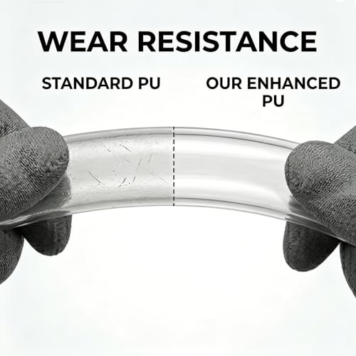 CG WEITENG PNEUMATIC PU Polyurethane Air Tubing, 8mm OD 5mm ID Air Hose Pipe, 16.4 Feet (5m) Flexible Pneumatic Hose for Air Line & Fluid Transfer - White - color: Transparent, size: 5meters-8mmx5mm