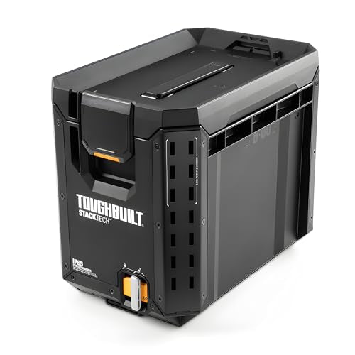 ToughBuilt StackTech Compact Tool Box with Lock and Removable Tray - size: Large