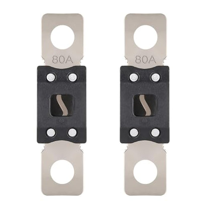 VEXUNGA Mega Fuse 80A MEGA/AMG/ANM Screw Fuse 80 Amp 80Amp High Current Strip Bolt-on Fuses for Cars (Pack of 2pcs) - style: 80A
