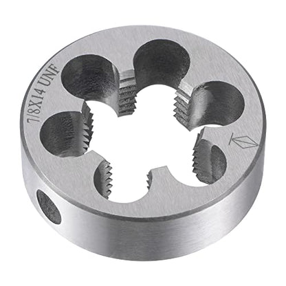 uxcell Round Threading Dies 7/8"-14 UNF, Alloy Tool Steel Machine Thread Repair Hand Tool