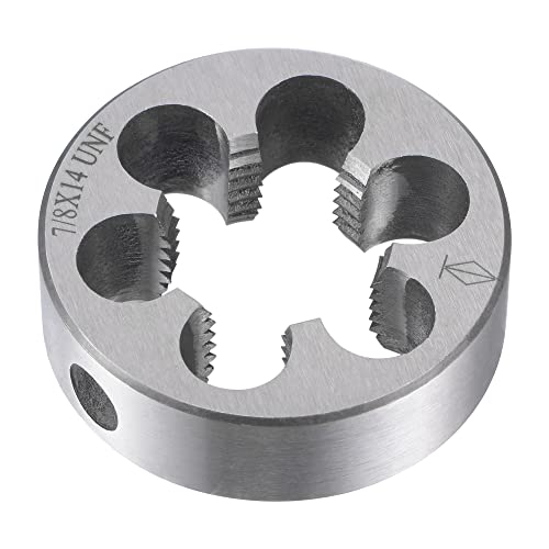 uxcell Round Threading Dies 7/8"-14 UNF, Alloy Tool Steel Machine Thread Repair Hand Tool