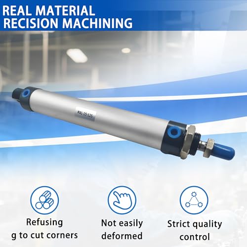 CG WEITENG Pneumatic Mini Pneumatic Cylinder MAL Single Rod Aluminum Double Acting Pneumatic Cylinder 25mm Bore 125mm Stroke(MAL25x125)