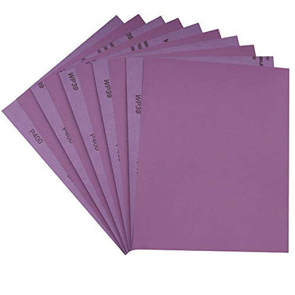 Sandpaper 2000 Grit,Wet Dry Sanding Sheets,High Performance White Fused Alumina Abrasive Sand Paper for Wood Furniture Finishing,Metal Grinding,Automotive Polishing,9 x 11 Inch,10-Pack