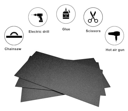 1 Pcs Black ABS Plastic Sheet 8" x 12" x 1/4" Thick (6mm),Thin Rigid Sheet ABS Plastic Board for Sign,Craft,DIY Display Project - size: 8" x 12" x 1/4"Thick