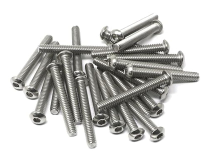 iexcell 25 Pcs 1/4-20 x 2 Stainless Steel 304 Hex Socket Button Head Cap Screws Bolts Kit - size: 1/4-20 x 2"
