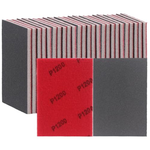 30PCS Sanding Sponge Set Ultra Fine Soft Hand Sander Block 1200Grit - size: #1200 Particle size