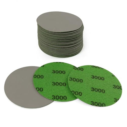 MAXMAN 3" Sanding Discs, 3000 Grit Hook & Loop Sandpaper, Silicon Carbide - style: 3000 Grit