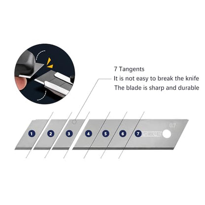 Tools 25mm Utility Knife Replacement Blades,60 Degree Snap Off SK4 Steel Blades for Retractable Cutting Knives, Hobby, Craft Knife, Box Cutter 20PCS - size: 25MM 20PC