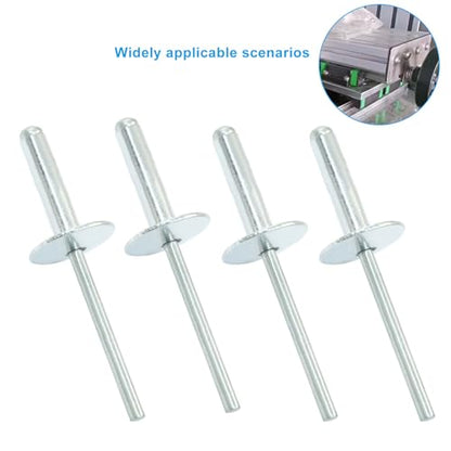 Aluminum Blind Rivet 3/16" x 1", 50 Pcs - size: 3/16" x 1"