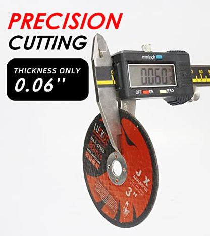 Cut-Off Wheels Cutting Wheel Disc 3" x 1/16''x3/8'' Thin Metal Stainless Steel Cutting Cut Off Disc Blades Grinding Wheel for Angle Grinders - style: 25PCS 3"x 1/16"x3/8"