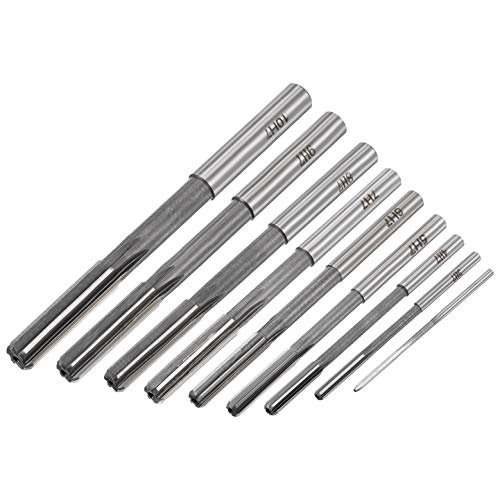 uxcell Chucking Reamer Set Lathe Machine Reamer Straight Flute Milling Cutter High Speed Steel H7 Tolerance (2mm 3mm 4mm 5mm 6mm 7mm 8mm 9mm 10mm) 9pcs - style: H7