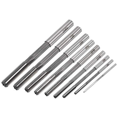uxcell Chucking Reamer Set Lathe Machine Reamer Straight Flute Milling Cutter High Speed Steel H7 Tolerance (2mm 3mm 4mm 5mm 6mm 7mm 8mm 9mm 10mm) 9pcs - style: H7