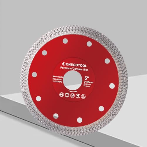 3Pcs 5 inch Diamond Tile Saw Blades Grinder Cutting Blade for Angle Grinder Super Thin Indestructible Disc for Cutting Porcelain Ceramic Granite Marble - size: 5”(125mm)