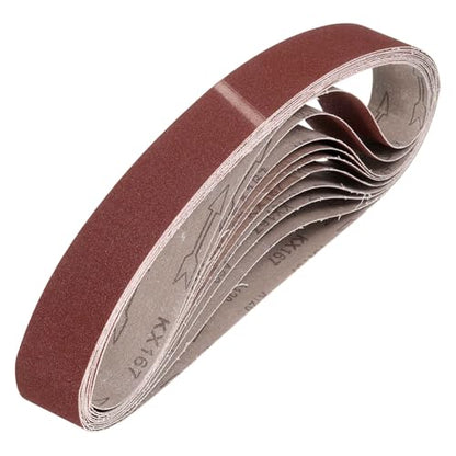 HARFINGTON 1 x 42 Inch Sanding Belts, 12 Pcs 120 Grits Aluminum Oxide Abrasive Belt Sander File Belt for Woodworking, Metal Polishing, Knife Sharpener - size: 1 x 42 Inch(120 Grit)