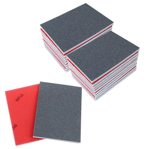 320 Grit Sanding Sponge, 4" x 3", 20Pcs - style: 320 Grit