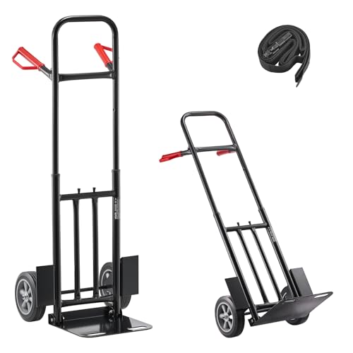 VEVOR Hand Truck, 600 lbs Load Capacity, Heavy-Duty Truck Dolly with Wheels - size: 600 lbs