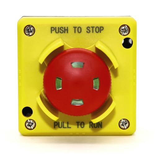 Emergency Stop Control Station, 40mm Red Emergency Stop Button, NEMA 4