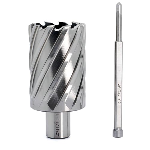 OSCARBIDE 1-11/16" x 2" HSS Annular Cutter 3/4" Weldon Shank Mag Drill Bit