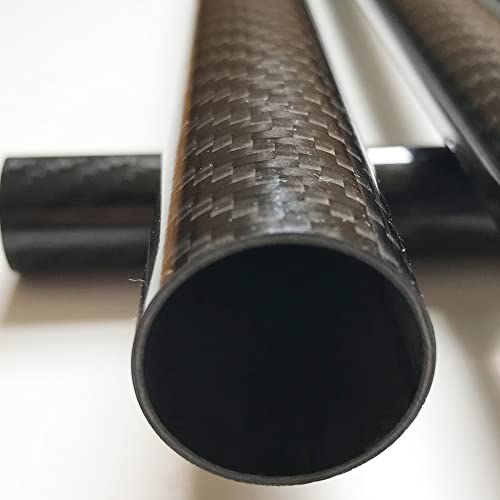 CARBON FIBER TUBE - Black - 14mm X 12mm X 1000mm - Hollow carbon fiber rods - Glossy carbon tubes - Pure carbon fibre tubes - Lightweight High Strength Carbon Fiber Shaft
