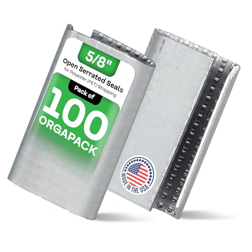 IDL Packaging Orgapack Open Serrated Seals for 5/8" Strap Width Polyester (PET) Strapping (Pack of 100) - Patented Serrated Pattern - Superior Holding Power of Packaging Strapping - color: Pack of 100, size: 5/8" Orgapack Premium