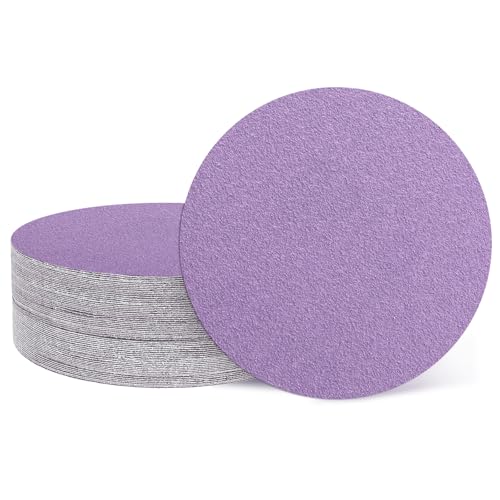 HARFINGTON 32 Pcs 3 Inch Sanding Disc 100 Grit Purple Aluminum Oxide - size: 3 Inch(100 Grit)