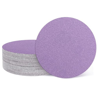 HARFINGTON 32 Pcs 3 Inch Sanding Disc 100 Grit Purple Aluminum Oxide - size: 3 Inch(100 Grit)