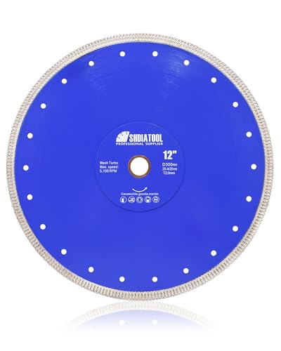 SHDIATOOL 12-Inch Diamond Saw Blade Cutting Disc for Porcelain Tile - size: 12 Inch(300mm)