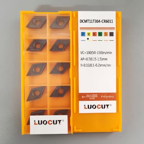 20pcs DCMT32.51 DCMT11T304-CR6011 Lathe Turning Inserts for Stainless Steel - size: 1-20P-DCMT11T304-CR6011