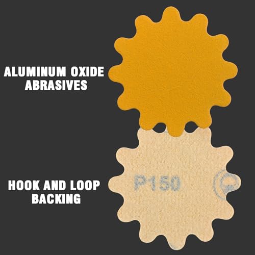 MAXMAN 2" Sanding Discs,150 Grit Alumina Orbital Sandpaper, Hook &Loop Pads - style: 150 Grit